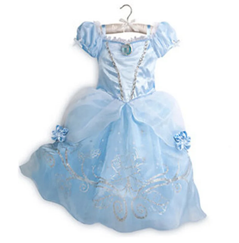 

9 Style Girls princess Lace dress kids fashion cosplay bowknot Bows dresses baby Pink purple blue dress, As photo