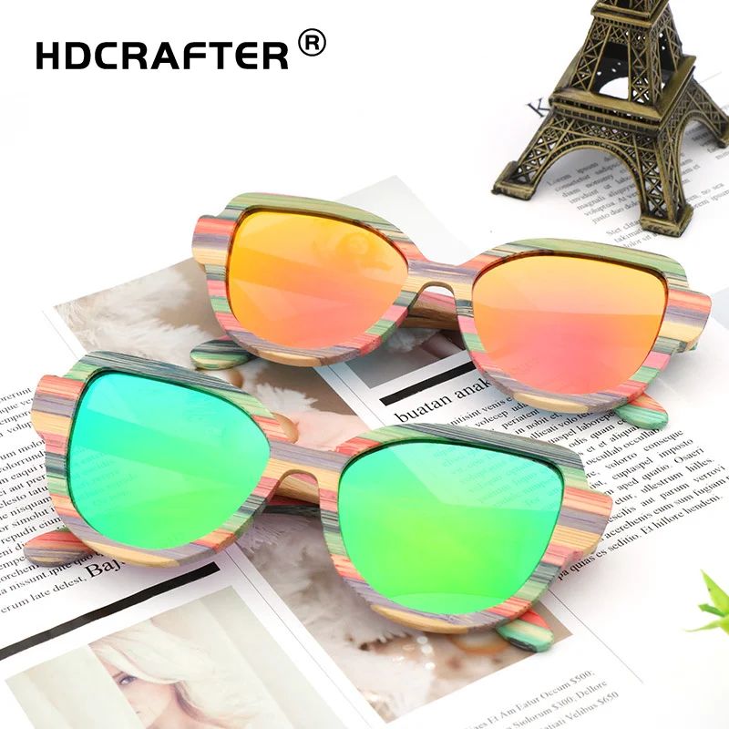 

HDCRAFTER Polarized uv400 handmade bamboo Sunglasses for unisex Manufacturer accept OEM Customized logo with CE hot sale 2021