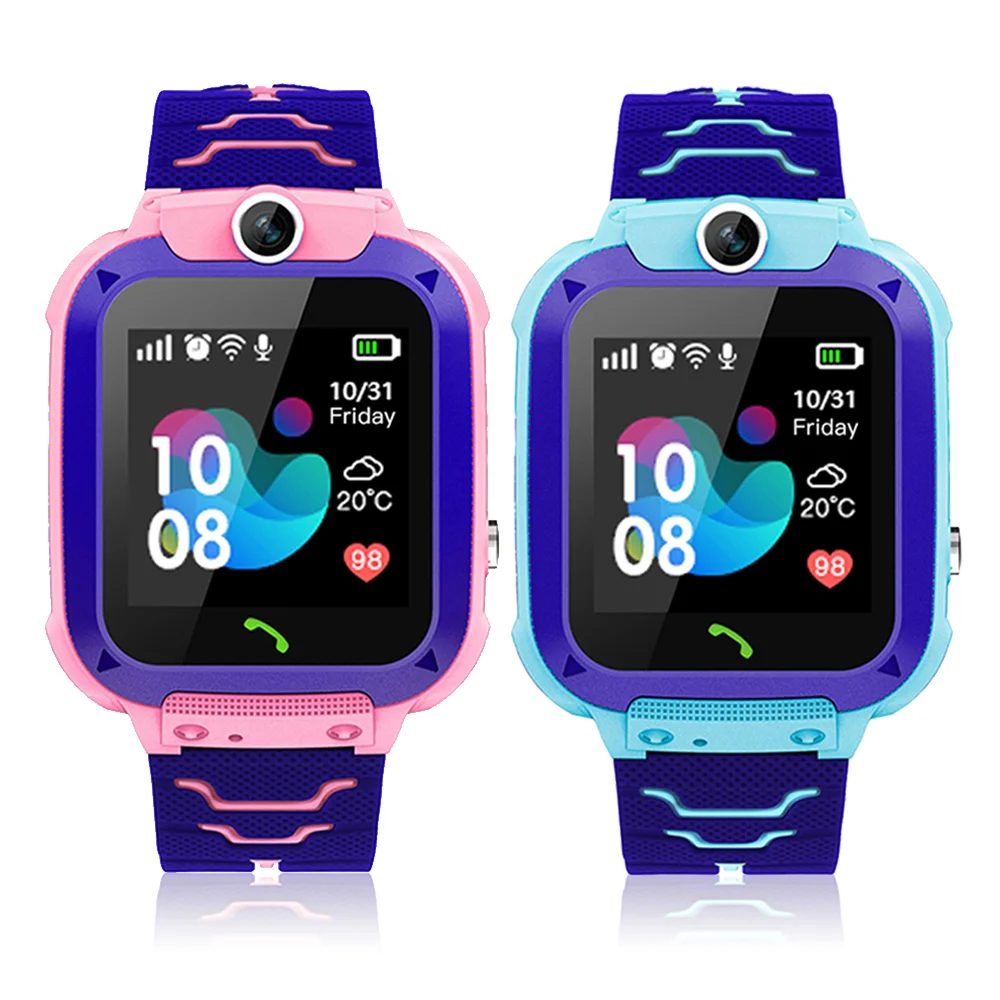 

Top 2021 Kids t6 SOS Touch screen Games Android Smart Watch Gps Navigation for Kids with Camera Smartwatch, Blue,pink