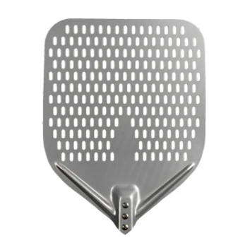 

Kitchen Household Aluminum Pizza Peel Metal Perforated Pizza Oven Peel Shovel Aluminum Pizza Paddle