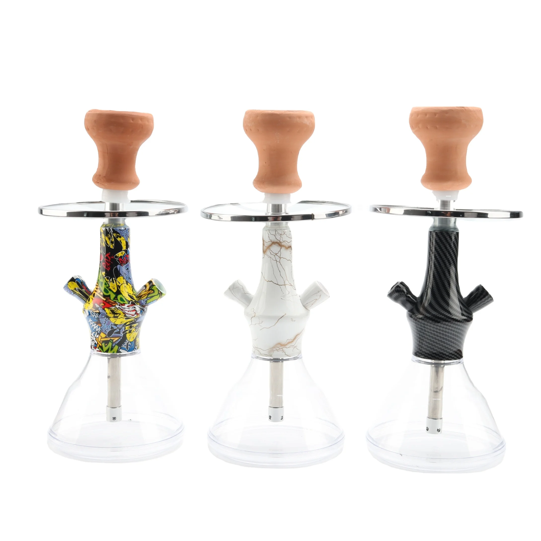 

hukkah shisha wholesale custom hookah best quality shisha smoke hookah chicha design acrylic hookah set narguile, 3 colors