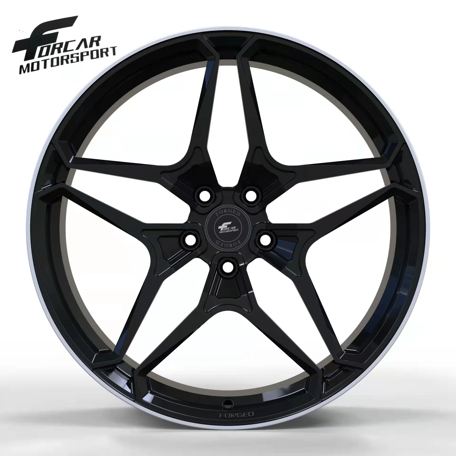 

Forcar Motorsport T6061 Forged Aluminum 5*112 Alloy Wheel Rims for Audi BMW Benz, Black