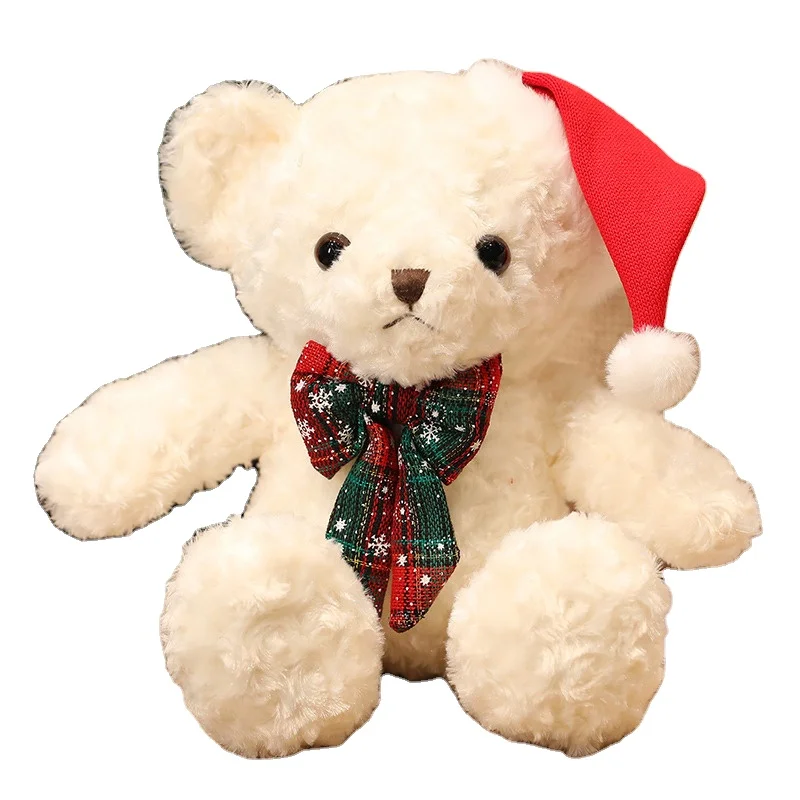 

Christmas cute bear stuffed toy doll Teddy bear doll Christmas holiday decoration gifts for kids and girls