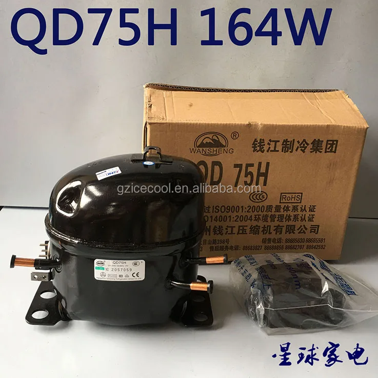 Refrigeration 1/4hp High Quality R134a 164w Refrigerator Compressor