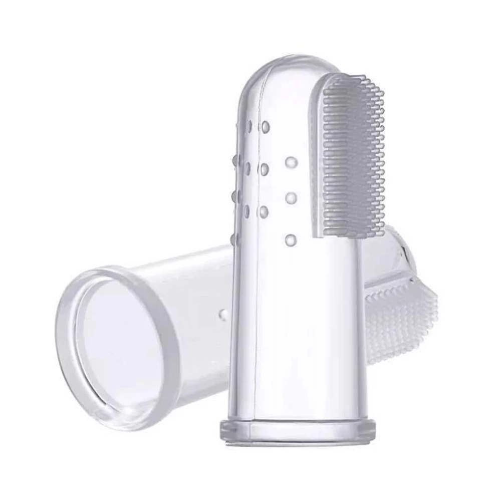 

Food Grade PP Material Transparent Soft Bristle Thermostability Primary Tooth Brush Finger Toothbrush Silicone, Customized color