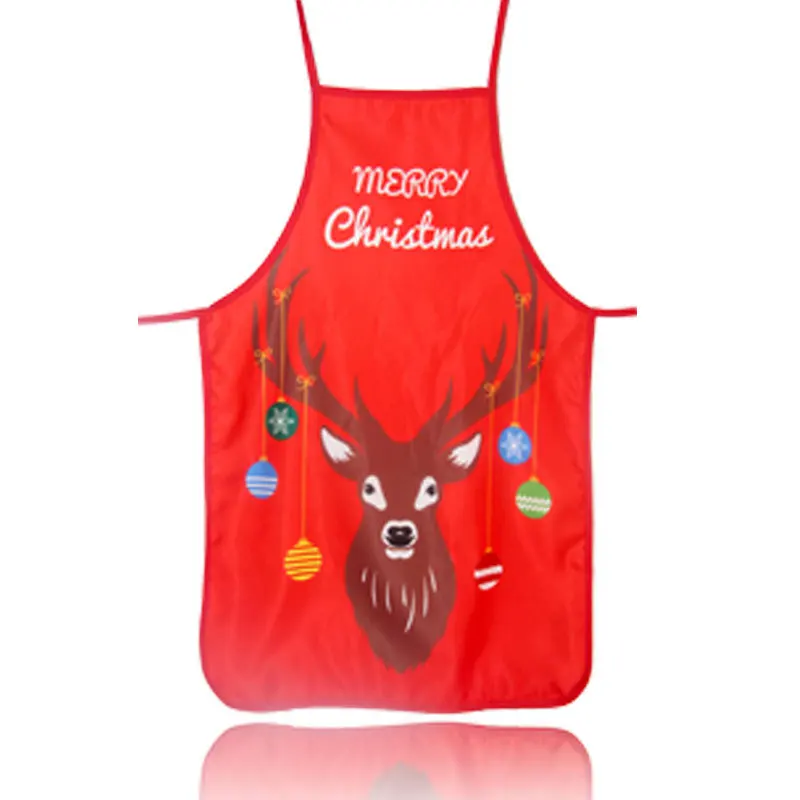 

Fabric Color Printing Decoration Props Waist Cartoon Christmas Apron