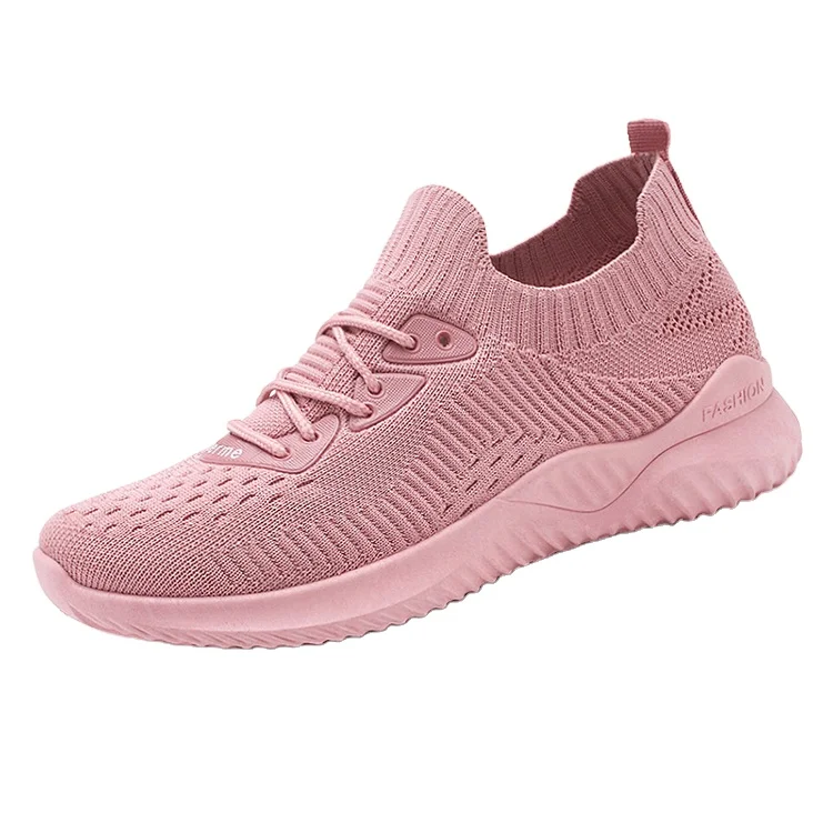 

Fashion Round Head Design Air Insole Soft Bottom Sneakers Super Casual Sport Shoes Women Running, Black,pink,white