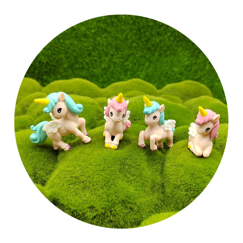 

Plastic Mini Unicorn Cartoon Animals Toys PVC Collection Model Dolls Decor Kids Birthday Gifts