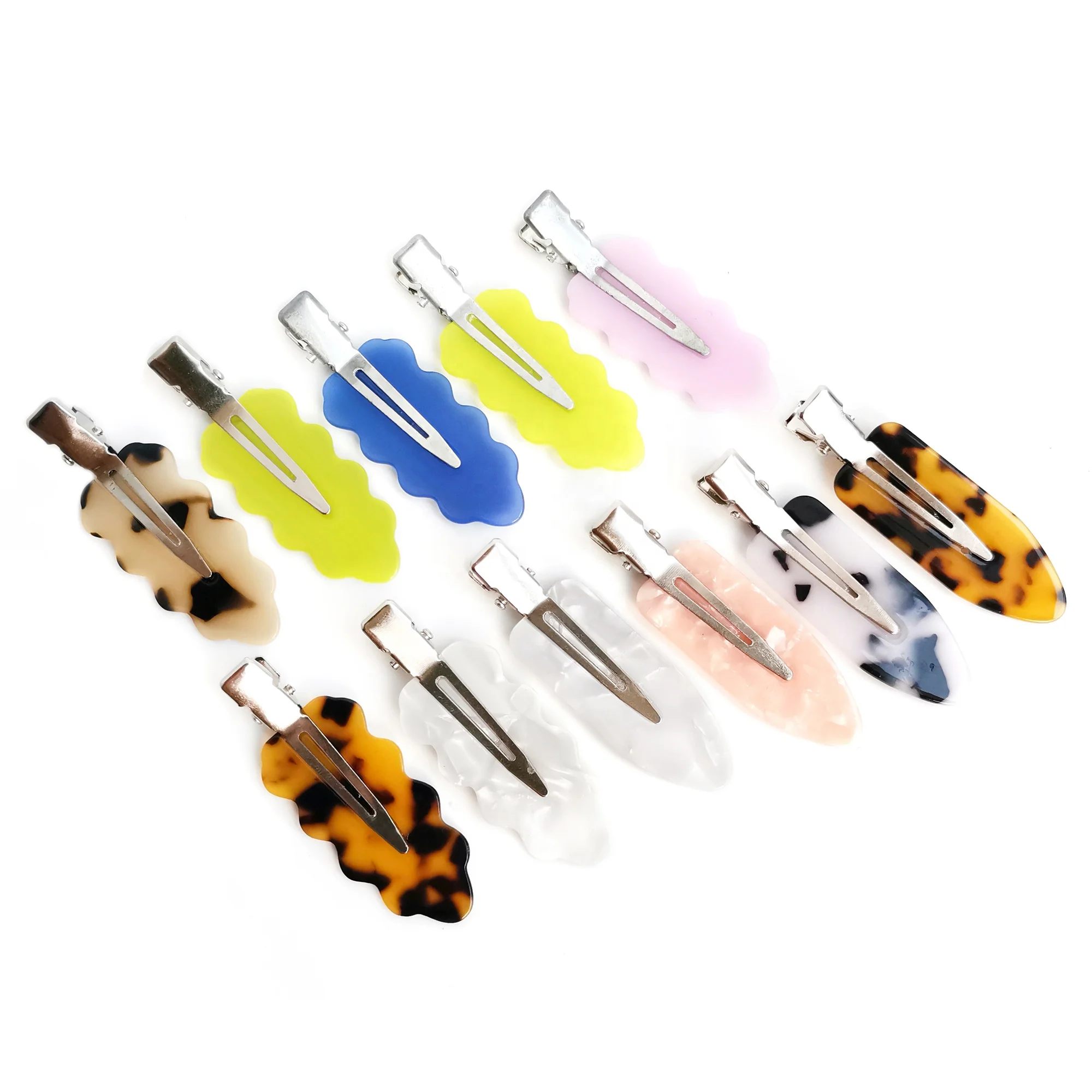 

Jachon Acetate No Crease Hair Clips Pins Environment No Bend Curl Clips for Skin Care Makeup Styling Hair Clip Accessories