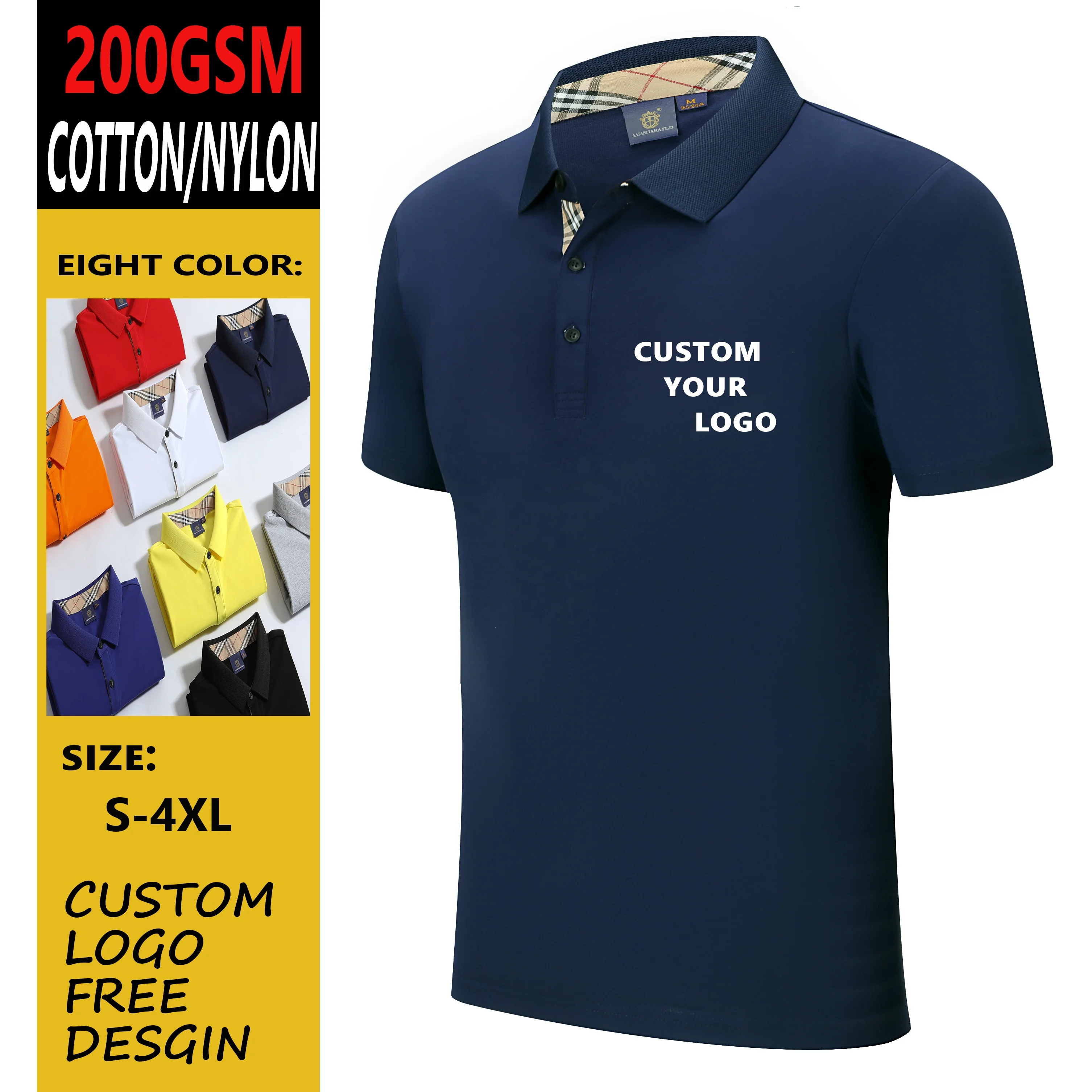 

high quality polo shirt custom made men polo t shirts 95% cotton 5% nylon