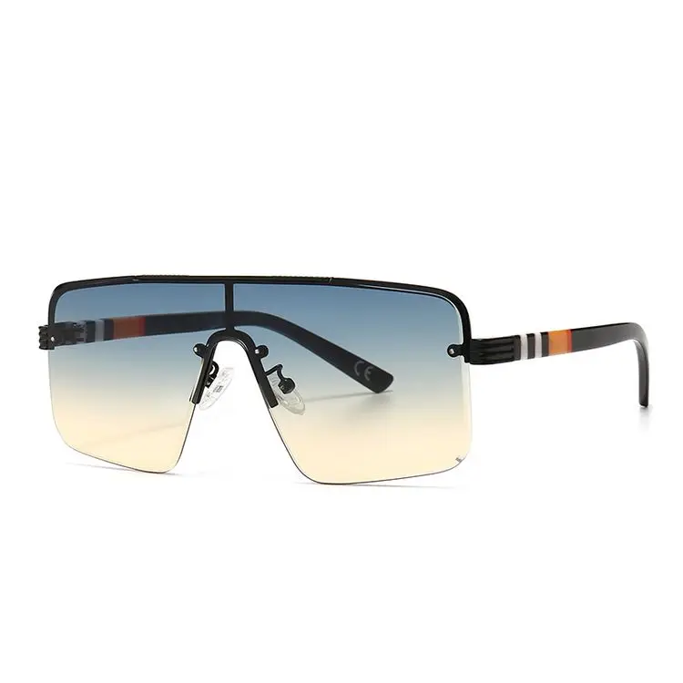 

New Rimless Sun glasses Oversized Sunglasses Men Retro Driving Sunglasses