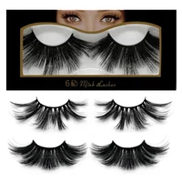 

1 pair box 25mm 3D 6D 8D siberian fluffy extra long faux mink eyelash with free beautiful lash boxes for wholesale