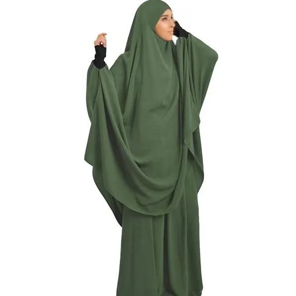 

Hot Sale New Arrival Fashionable Style Two Pieces Muslim Abaya Long Maxi Women Muslim Dress