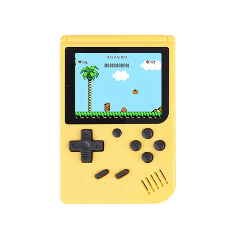 

3.0 Inch Video Game Mini Classic Single Handheld Gaming Console Vintage Console 800 Games Mini Video Game Box, White, yellow, red, blue, black