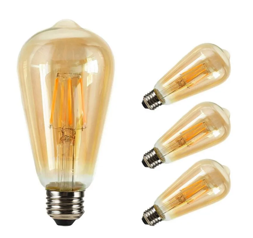 360 Degree 2W 4W 6W 8W High Quality Warm White Dimmable String Lighting Replacement LED Filament Bulbs Vintage Lamp