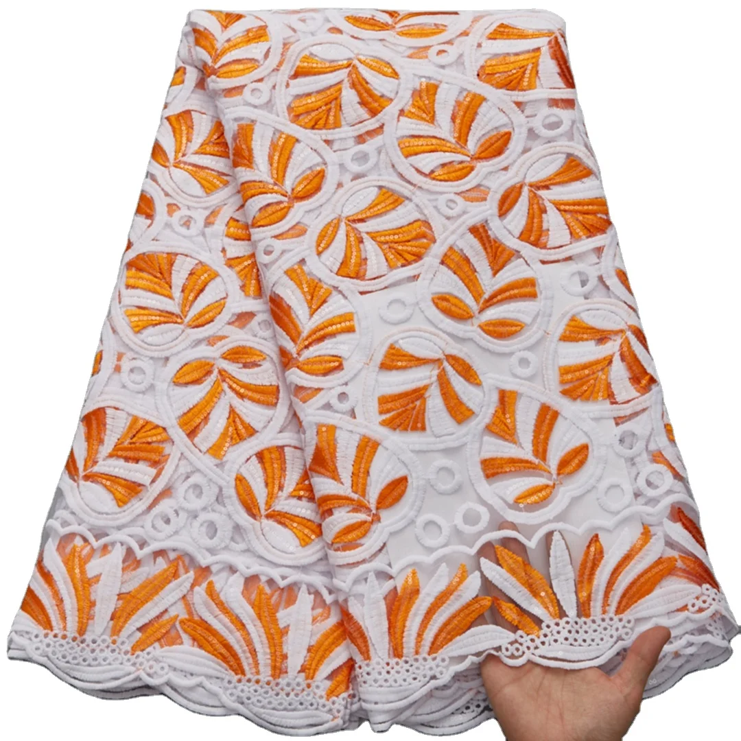 

2699 Free Shipping African Mesh Lace Fabric Embroidery Milk Silk Tulle Sewing Sequins French Lace Fabric For Wedding Party