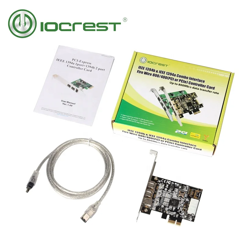 Iocrest 3 Ports 2x 1394b + 1x 1394a Firewire Ieee 1394 Pcie Card Buy