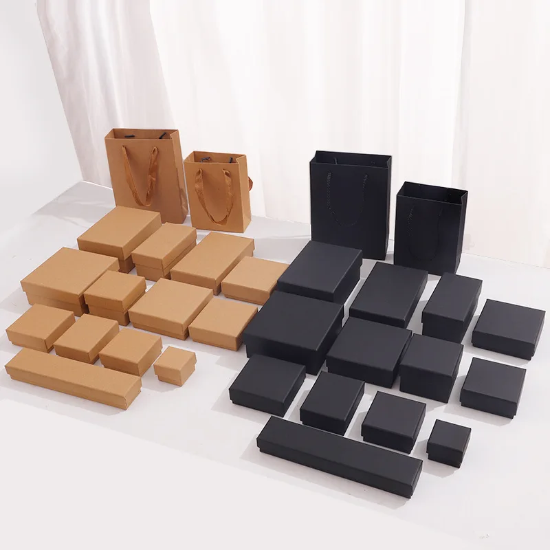 

2021New Black Jewelry Storage Box Jewelry Box Portable Storage Holiday Gifts