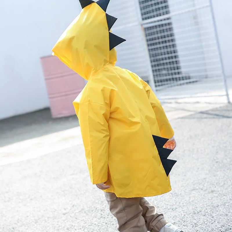 

Baby Kid Raincoat Cartoon Dinosaur Poncho 2-6 Year Old Child Raining Wearing Pullover Raincoat