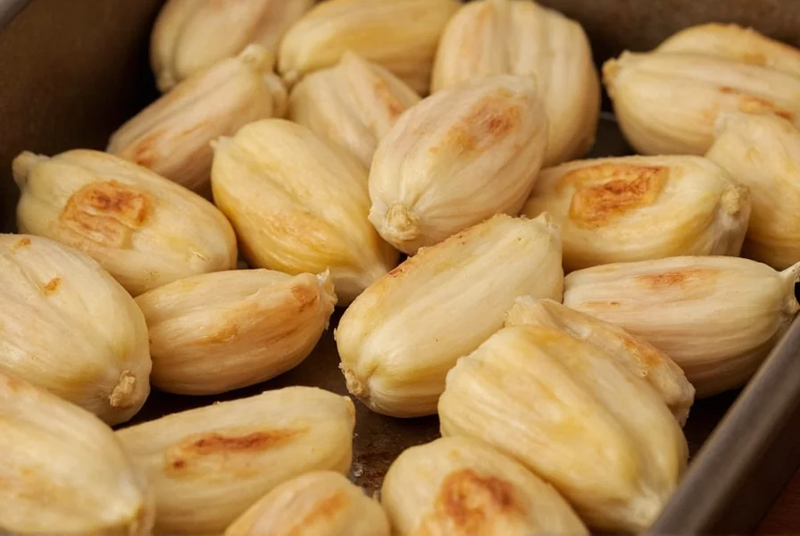 Comparison of properly roasted versus undercooked and overcooked garlic cloves