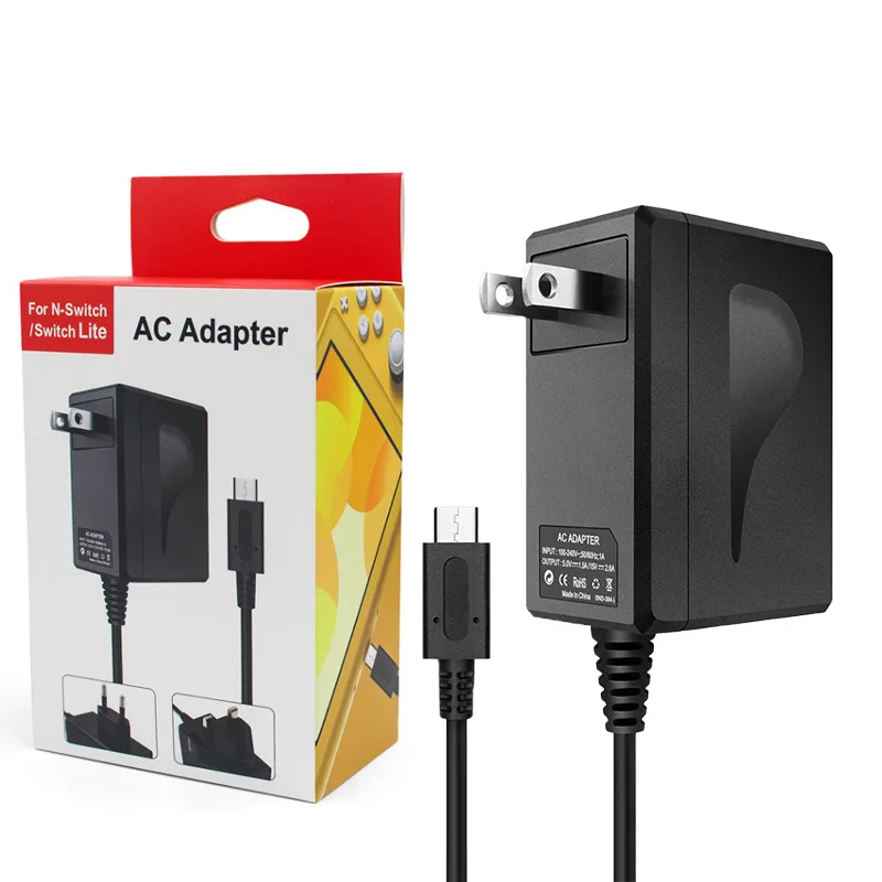 

EU/US/UK Plug Original Charger For Nintendo Switch Charger Fast Charging Travel Wall Power Adapter TV Mode 5ft 1.5m PD Charge