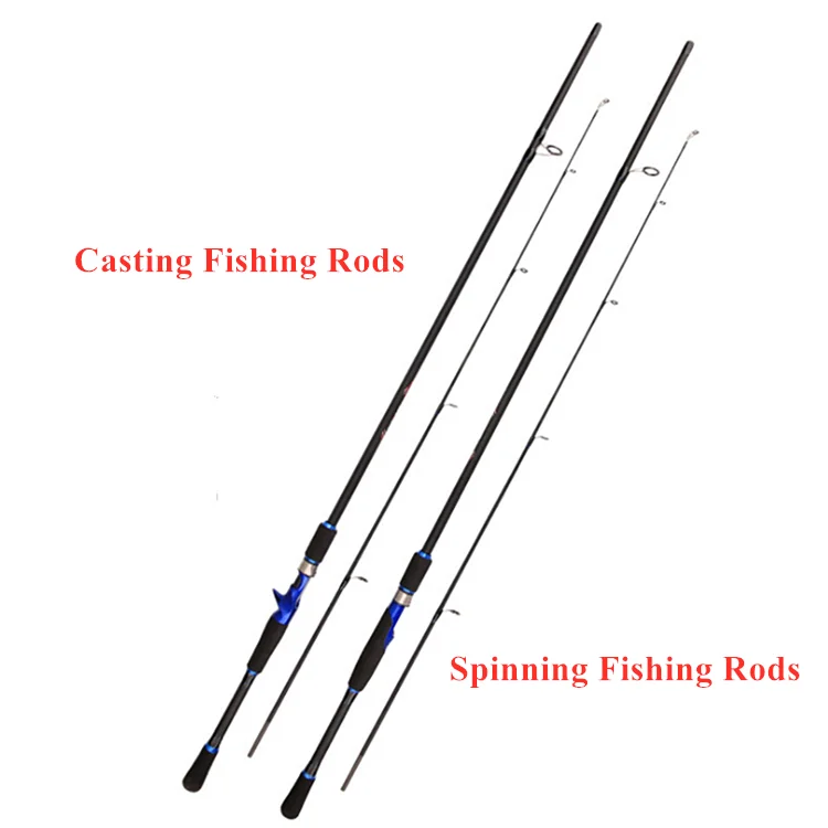 Wholesale 2 Sections Fishing Rods Carbon Fiber M Power 1.65m 1.8m 2.1m 2.4m 2.7m Spinning