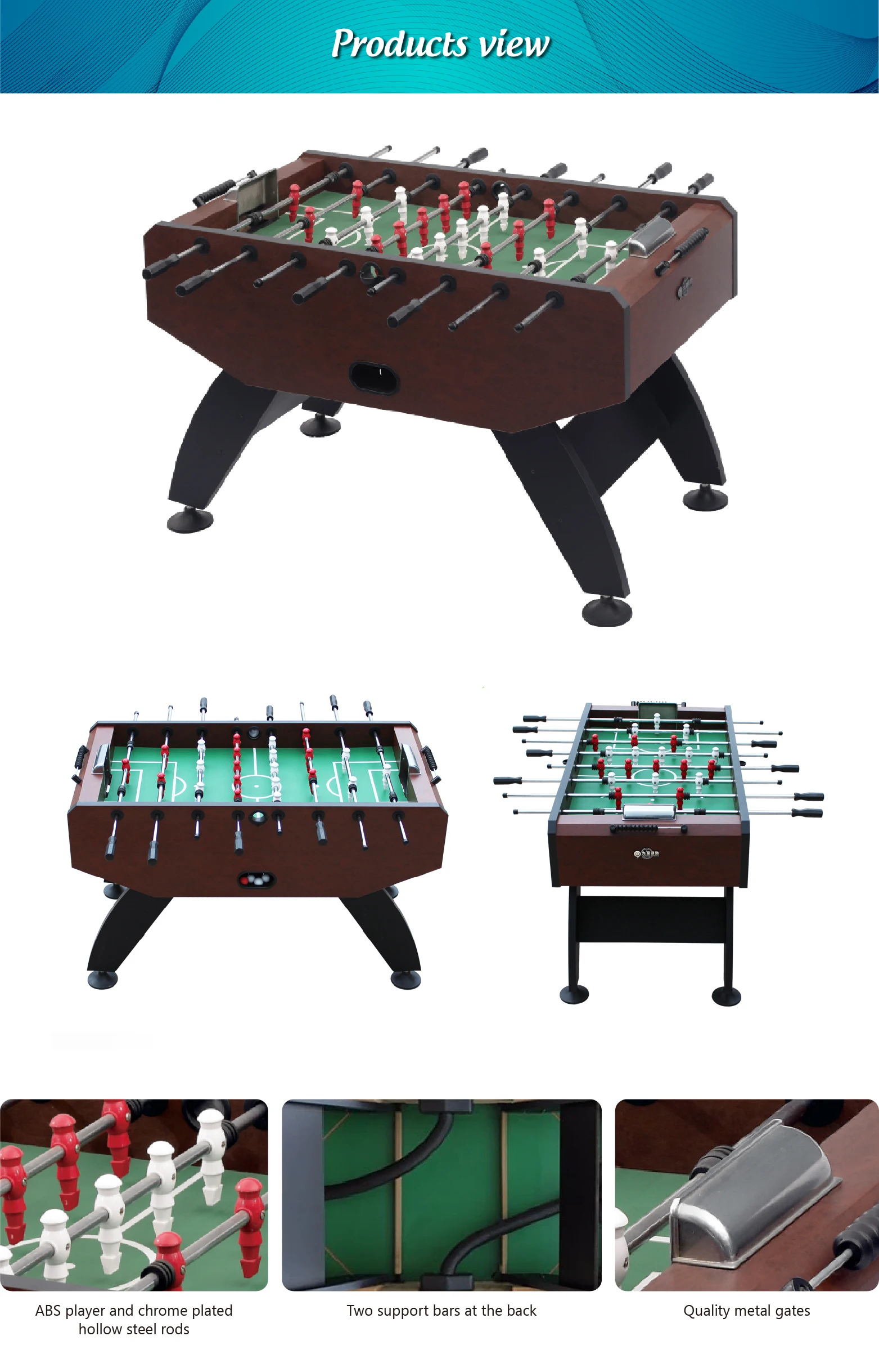 55 Inch Popular Selling Full Size 8 Hollow Rods Foosball Table Buy Football Tables