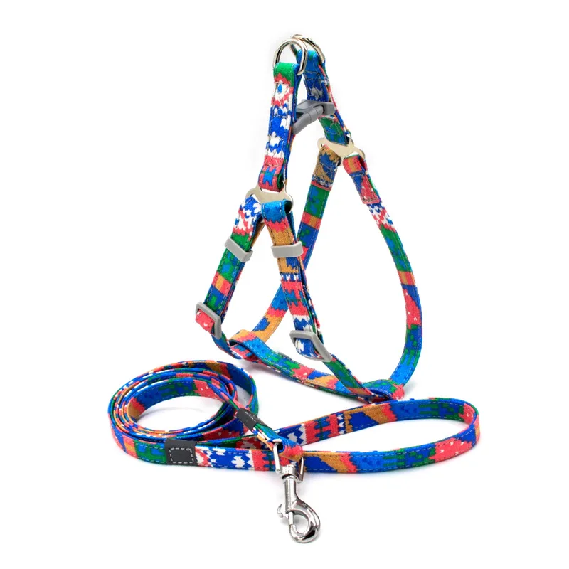 

Personal custom adjustable dog vest leash pet harness lead for walking, Green, red, orange, blue