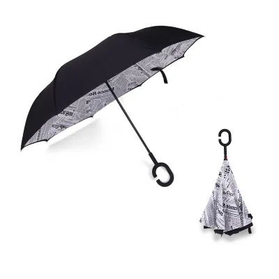 

P266 Double-layer c-type reverse umbrella customized logo rain car umbrellas, Colors