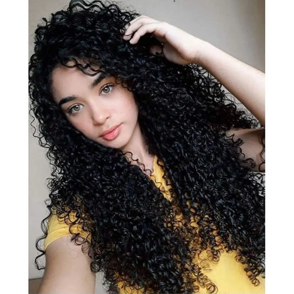 

Brazilian Kinky Curly Wig Human Hair for Women 4x4 Lace Closure Wig Curly Jazz Star Lace Wig Non-Remy