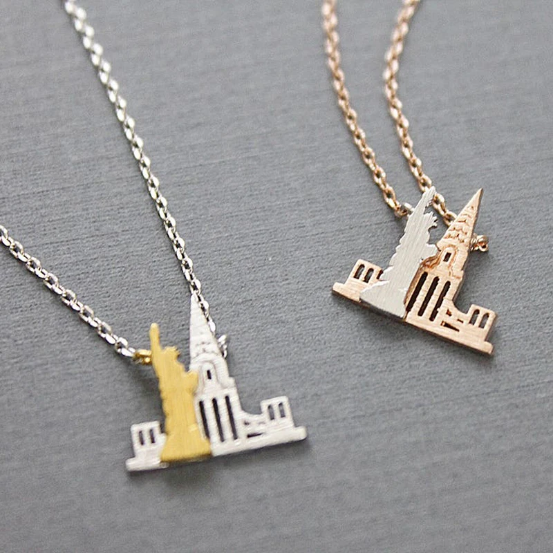 

2022 Fashion Style 316l Stainless Steel Charm New York Statue of Liberty Necklace Statue of Liberty Necklace Gifts for Friends
