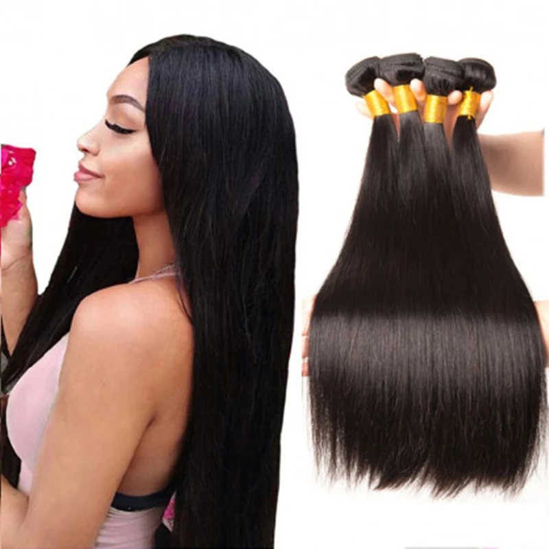 

China Cheap Straight 3 Bundles unprocessed hair Straight Human Hair Peruvian Cuticle aligned virgin hair vendor,bundle Deals, 36 colors