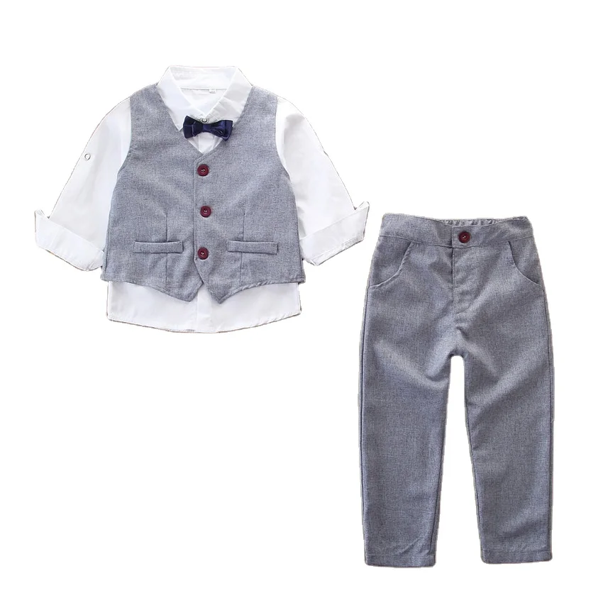 

Amazon autumn and winter boys three piece suit hipster gentleman waistcoat suit baby custom clothing for wholesale, As pic shows, we can according to your request also