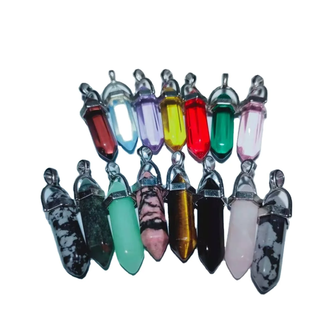 

Hot Sale Natural Crystal Healing Stone Crystal Pendants Points Crystal Points Pendants, Various color