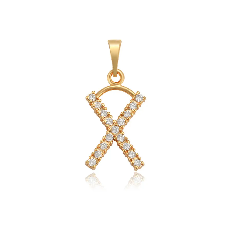 

35929 xuping Wholesale exquisite simple temperament high quality creative diamond letter X ladies pendant