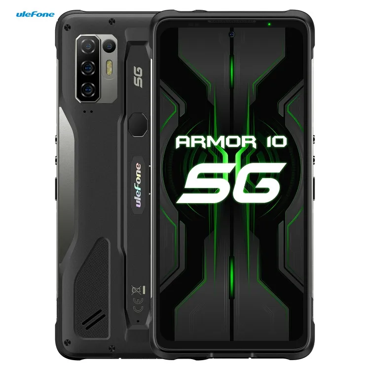 

Hot Selling Original Ulefone Armor 10 5G Rugged Phone 8GB+128GB 6.67 inch Android 10 Face & Fingerprint ID OTG NFC Mobile Phones