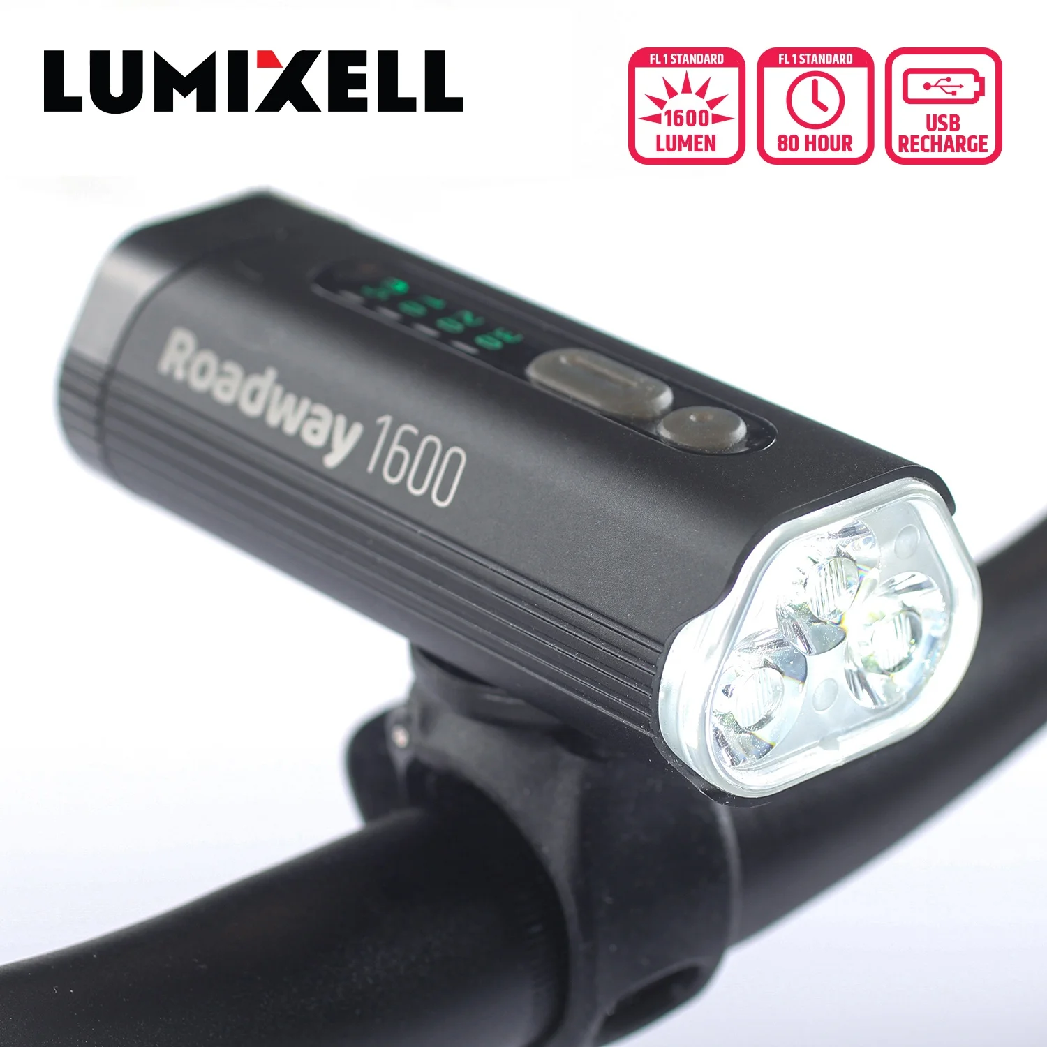 

Flash Sale New Arrival Professional Super Bright 1600 Lumen Bike Light Front USB Rechargeable with Power Bank