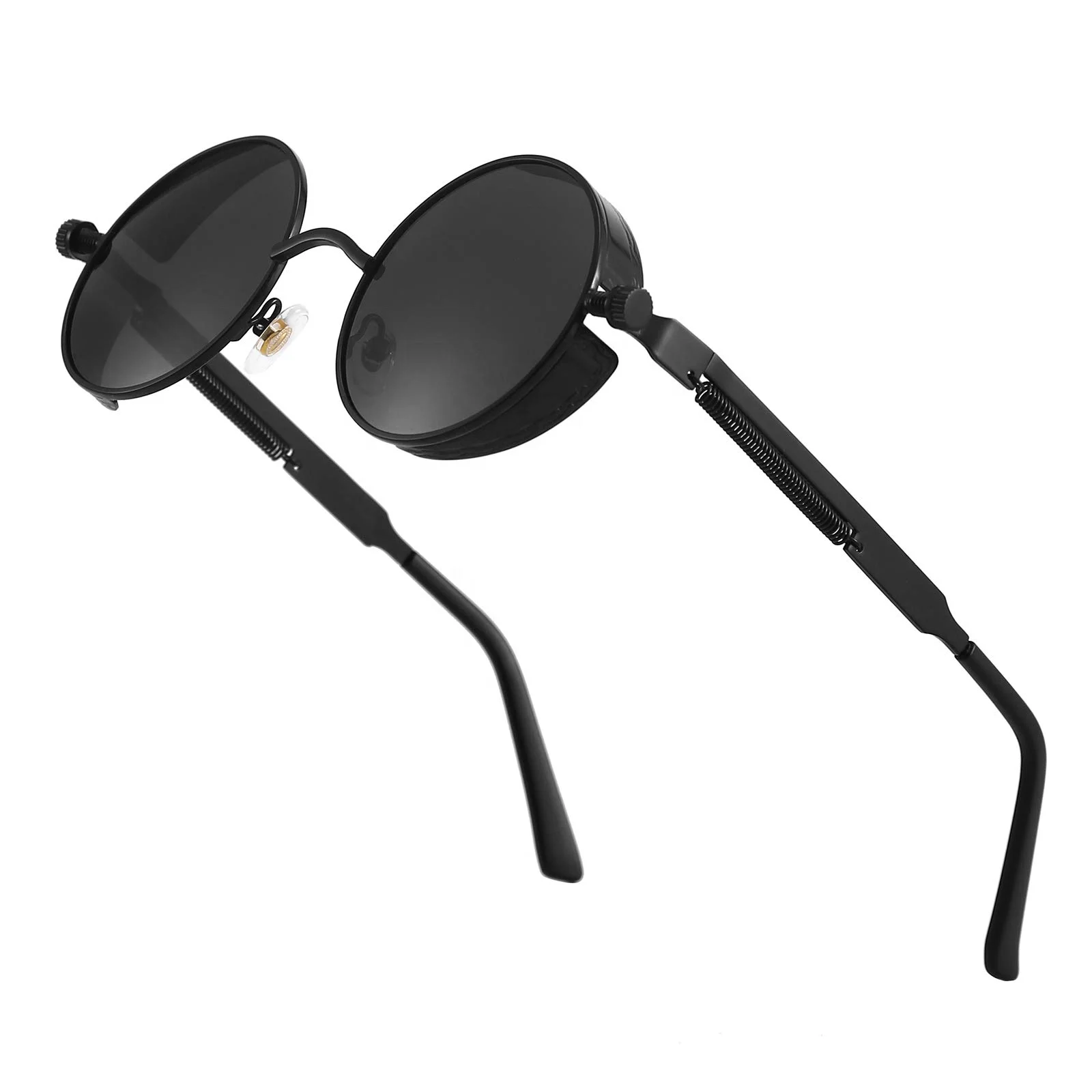 

DL Glasses DLL2115 Fashion designer steam punk sunglasses Round Retro Metal steampunk sun glasses for men lentes de sol