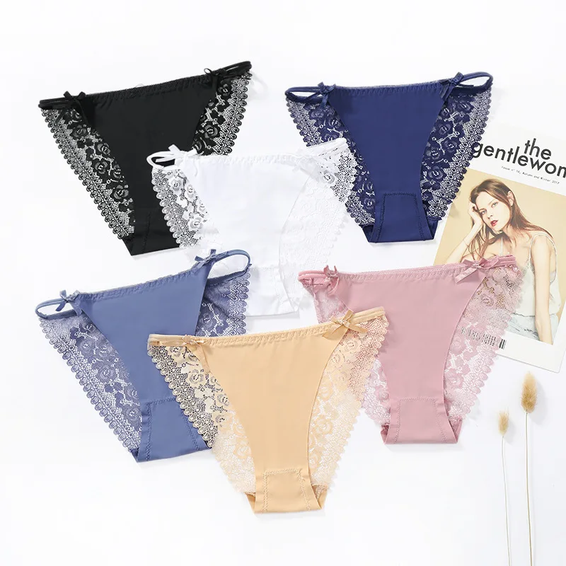 

Hot mixed lace samless high waist transparent plus size underwear women sexy lace panties