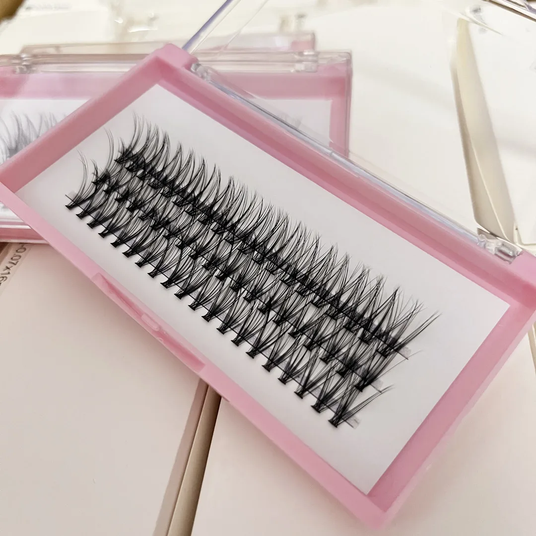 

10D 20D 6 Rows DIY Cluster Eyelashes Extension Wholesale Heat Bonded Cluster Lashes