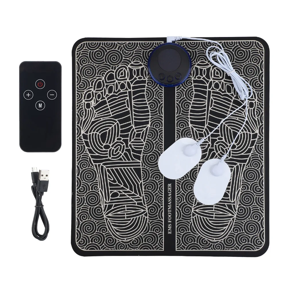 

Relief Pain Relax Feet Acupoints Massage Mat Muscle Stimulator Electric EMS Foot Massager with Remote Control