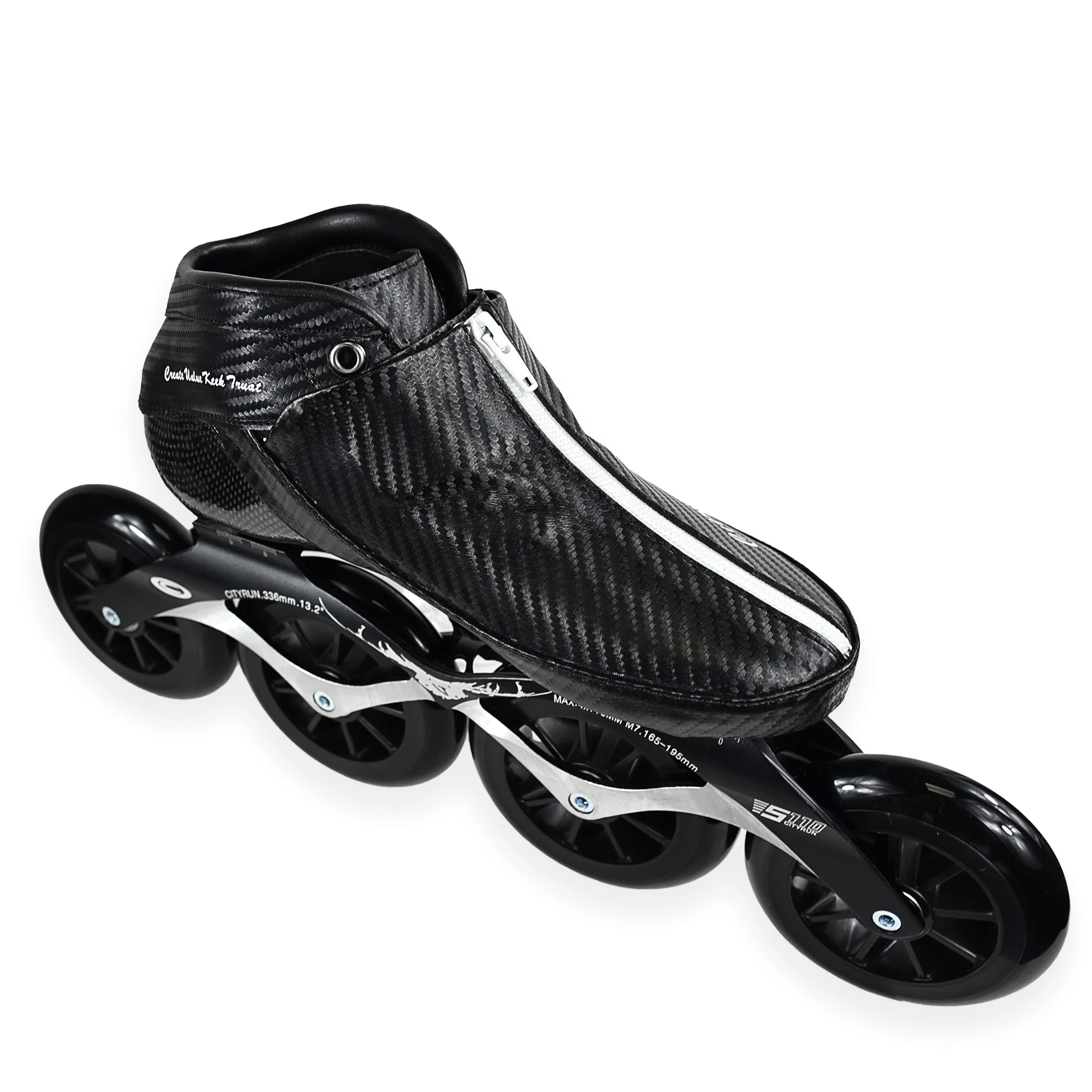 

Professional Speed Inline Roller Skate for Adult Carbon Fiber 4 Wheel CNC Frame Racing Speed Skating Zip Shoes