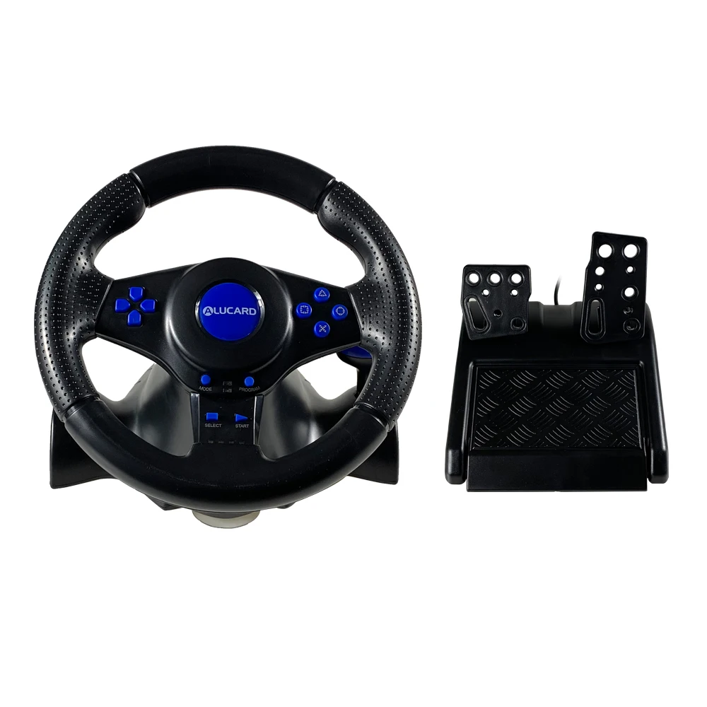

NS-9824 item 180 degree game racing wheel for Euro Truck Simulator PC game wheel, Black red blue
