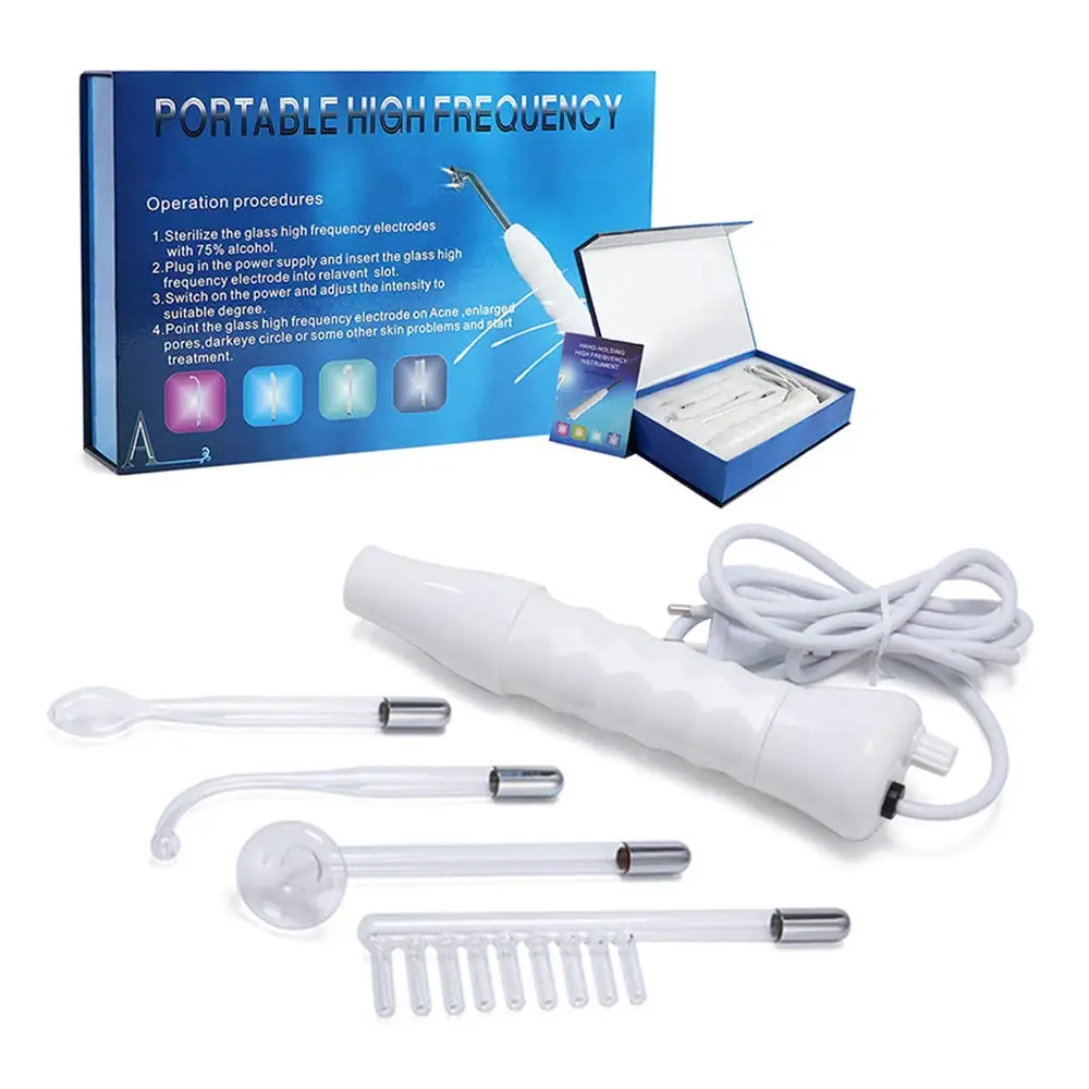 

Handheld High Frequency Skin Therapy Electrode Wand Glass Tube Anti-Aging Skin Tightening Wrinkle Reducing Tools