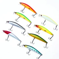 

wholesale price hard ABS plastic minnow lure 8.5cm 7.5g with 6#hook artificial fishing bait for bass wobbler fishing lures