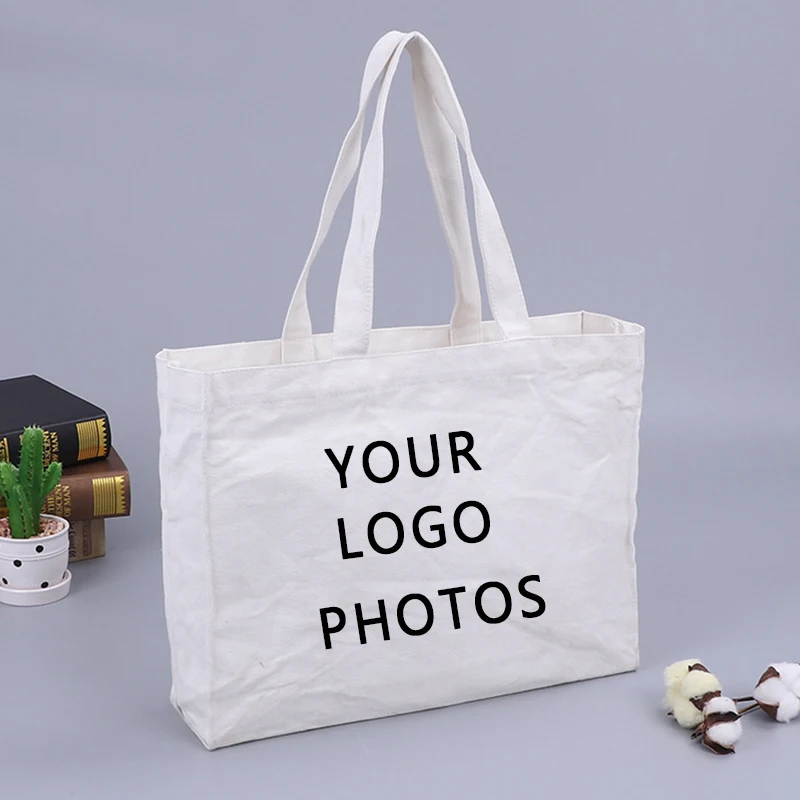 

Custom Logo Printed Promotional canvas bag Printed Tote Shopping Bags OEM manufacturer