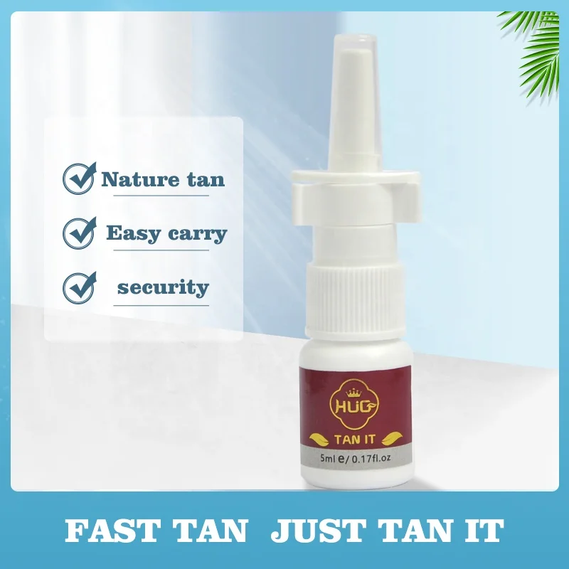 

Minimal sunbed exposure peptide nasel/nasal tanners solution for rapid tanning normal strength