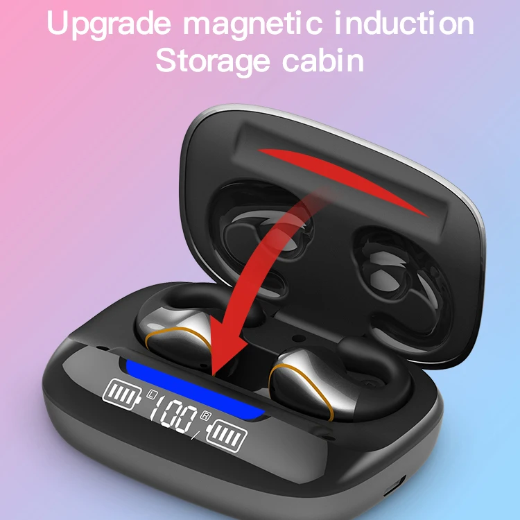 Q20 TWS Wireless Earphones Bone Conduction 9D Stereo Earbuds Wireless Headphones 1200mAh Charging Box Sport Headsets - ANKUX.COM