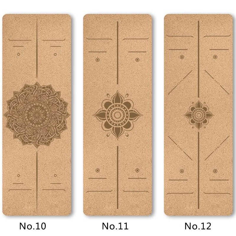 

4mm Thickness Double Sides Skid Resistance High Elastic Cork TPE Senior Yoga Mat Cushion Customized Pattern Available