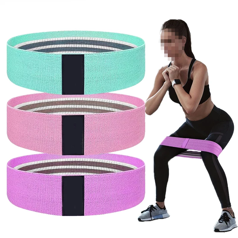 

Elastic Hip Circle Booty Yoga Resistance Bands for Gym Fitness Home Workout, Black/pink/blue/green/purple/red/gray